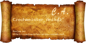 Czechmeister Anikó névjegykártya