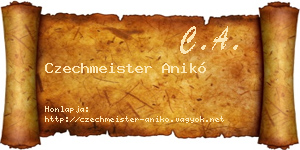 Czechmeister Anikó névjegykártya