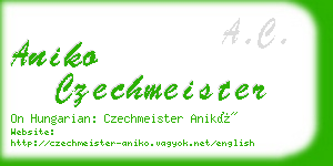 aniko czechmeister business card